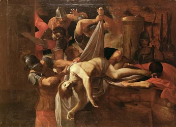 Saint Sébastien jeté par des soldats dans la Cloaca Maxima